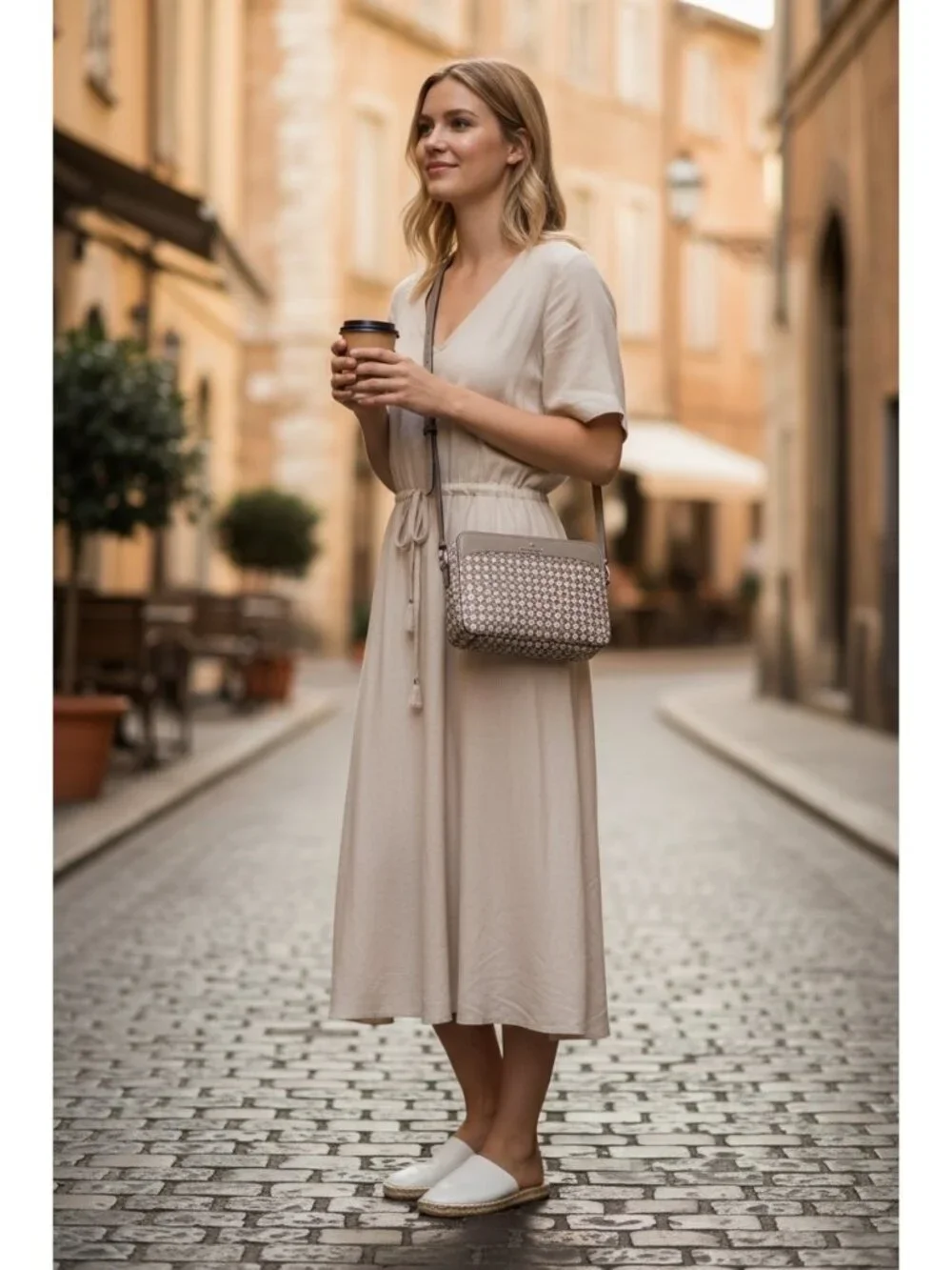 Kate Spade New York Crossbody Gray/Beige Camera Bag - Picture 2 of 15